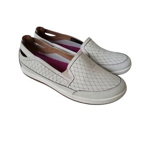 Cobb Hill Zahara Slip On Comfy Walking Shoes Faux Suede Neutral Taupe